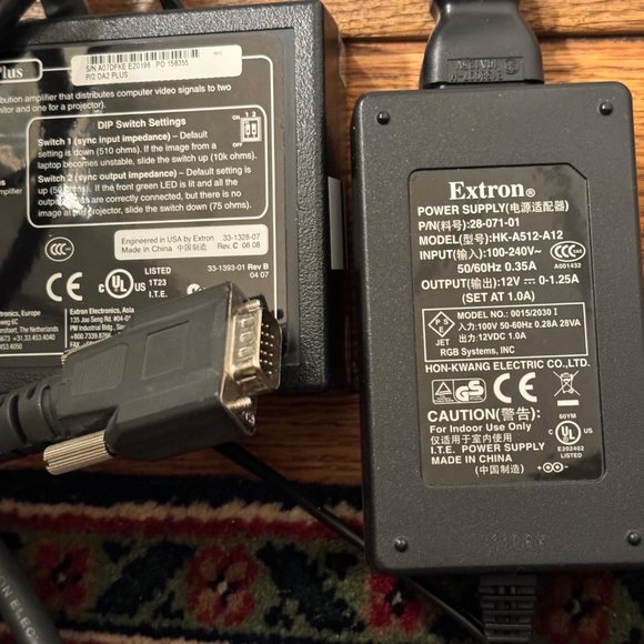 Extron P/2 DA2 PLUS Dual Output VGA/DVI Distribution Amplifier Splitter Amp - Picture 5 of 11